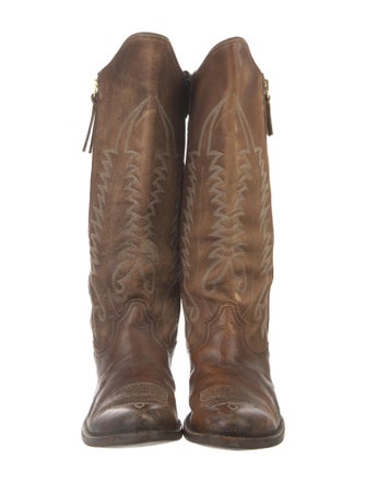 Golden Goose Leather Western Boots