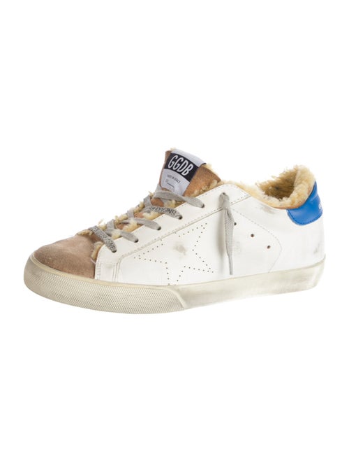 Golden Goose Leather Colorblock Pattern Sneakers