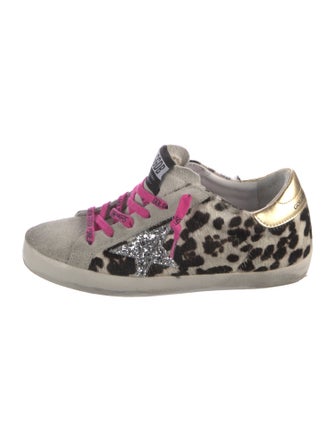Golden Goose Ponyhair Animal Print Sneakers