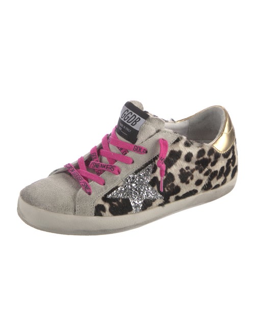 Golden Goose Ponyhair Animal Print Sneakers