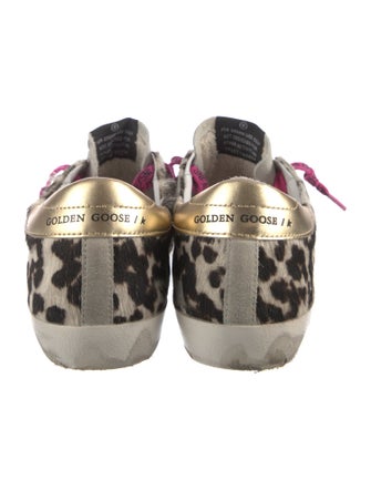 Golden Goose Ponyhair Animal Print Sneakers