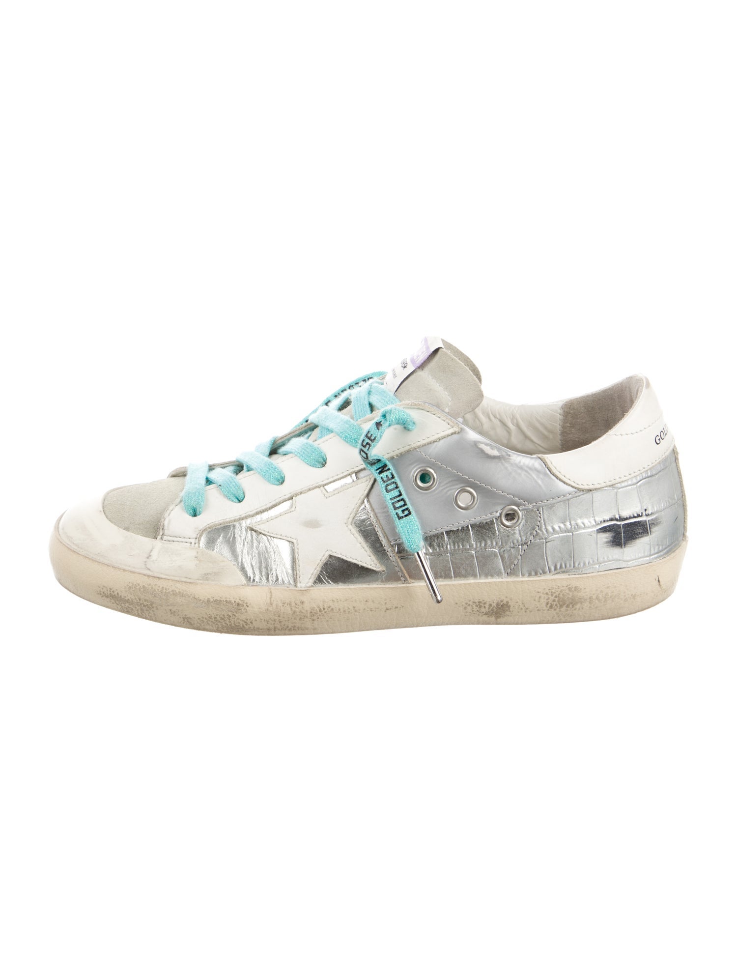 Golden Goose Faux Pearl Accents Leather Sneakers