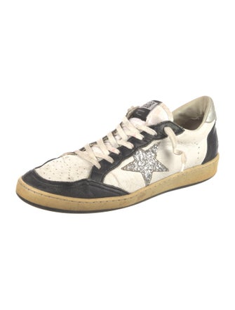 Golden Goose Leather Printed Sneakers