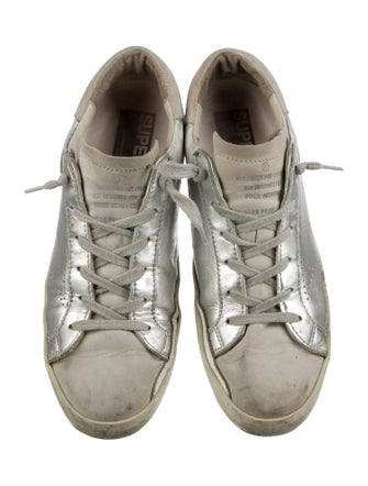 Golden Goose Leather Distressed Accents Sneakers