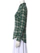 Golden Goose Plaid Print Long Sleeve Button-Up Top