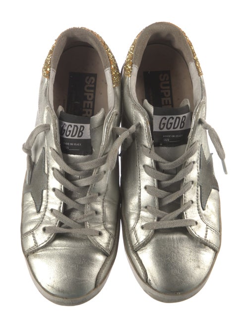 Golden Goose Leather Printed Sneakers