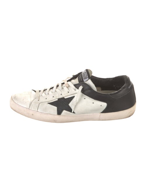 Golden Goose Leather Colorblock Pattern Sneakers