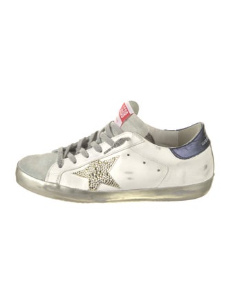 Golden Goose Leather Printed Sneakers