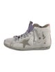 Golden Goose Leather Printed Sneakers