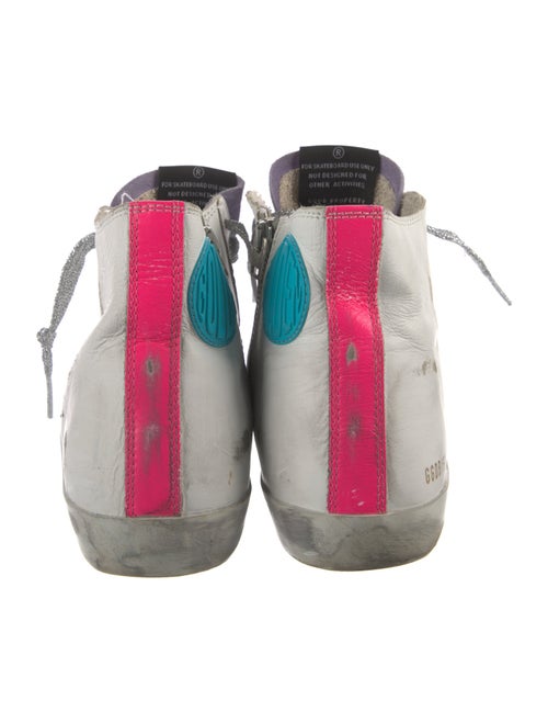 Golden Goose Leather Printed Sneakers