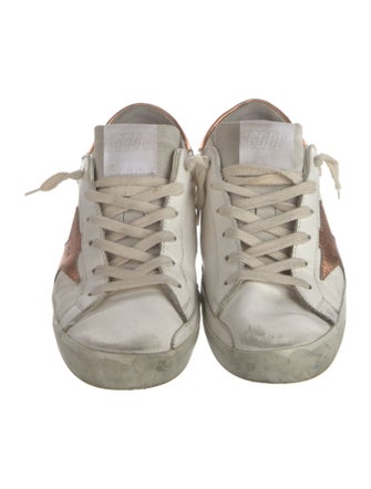 Golden Goose Leather Printed Sneakers