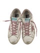 Golden Goose Leather Glitter Accents Sneakers