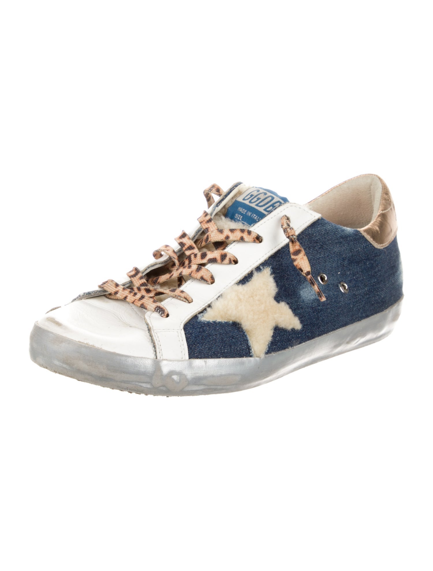 Golden Goose Denim Printed Sneakers