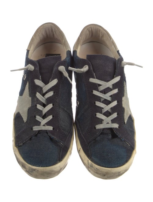 Golden Goose Denim Printed Sneakers