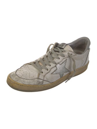 Golden Goose Leather Printed Sneakers