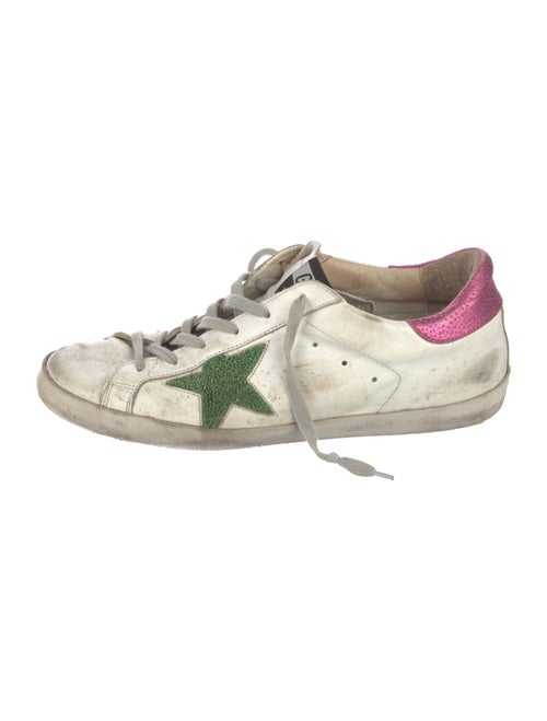 Golden Goose Leather Animal Print Sneakers