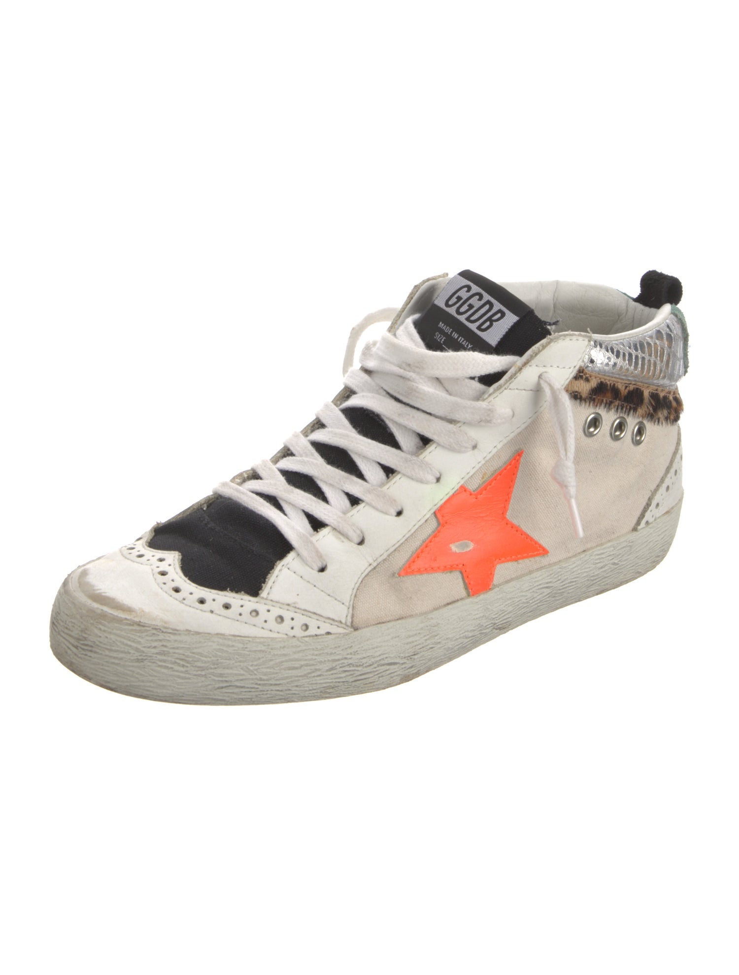 Golden Goose Canvas Animal Print Sneakers