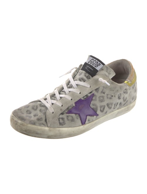 Golden Goose Suede Animal Print Sneakers