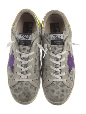 Golden Goose Suede Animal Print Sneakers