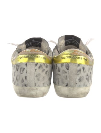 Golden Goose Suede Animal Print Sneakers