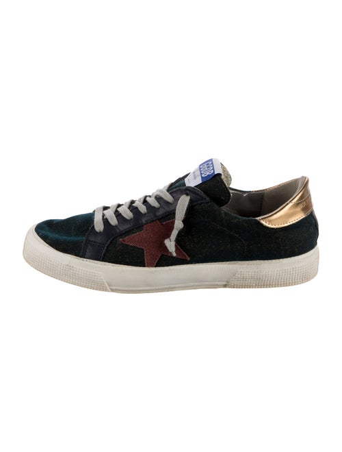 Golden Goose Canvas Colorblock Pattern Sneakers