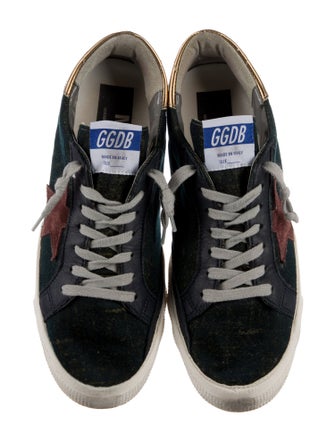 Golden Goose Canvas Colorblock Pattern Sneakers