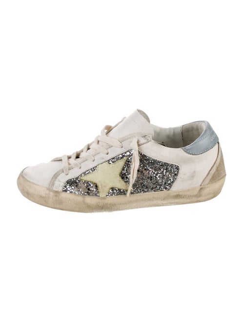 Golden Goose Leather Animal Print Sneakers