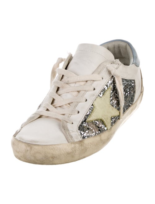 Golden Goose Leather Animal Print Sneakers