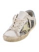 Golden Goose Leather Animal Print Sneakers