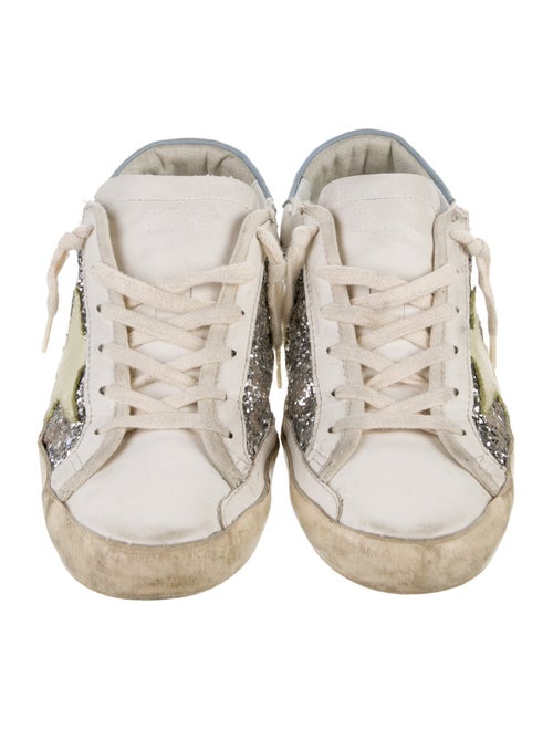 Golden Goose Leather Animal Print Sneakers
