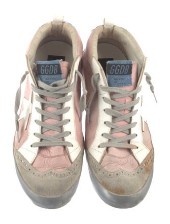 Golden Goose Leather Printed Sneakers