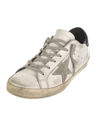 Golden Goose Leather Printed Sneakers