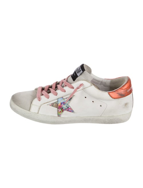 Golden Goose Leather Printed Sneakers