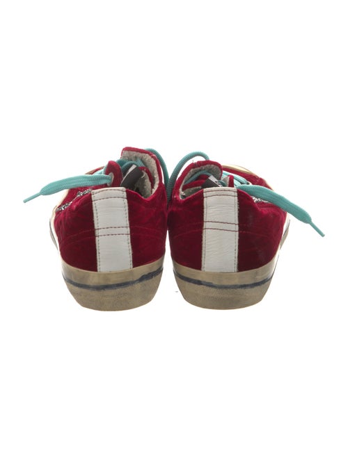 Golden Goose Velvet Colorblock Pattern Sneakers