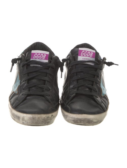 Golden Goose Leather Printed Sneakers