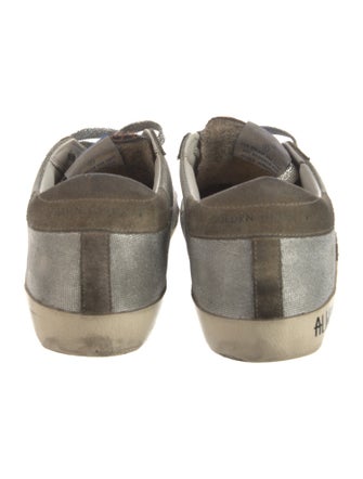 Golden Goose Leather Printed Sneakers