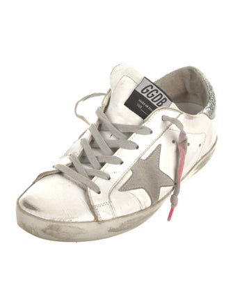 Golden Goose Leather Printed Sneakers