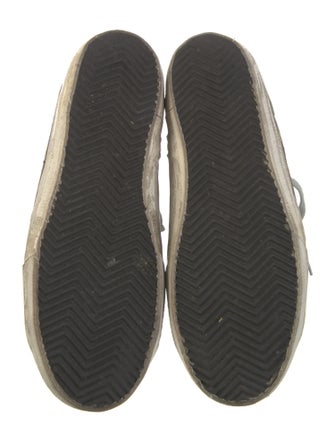 Golden Goose Canvas Animal Print Wedge Sneakers