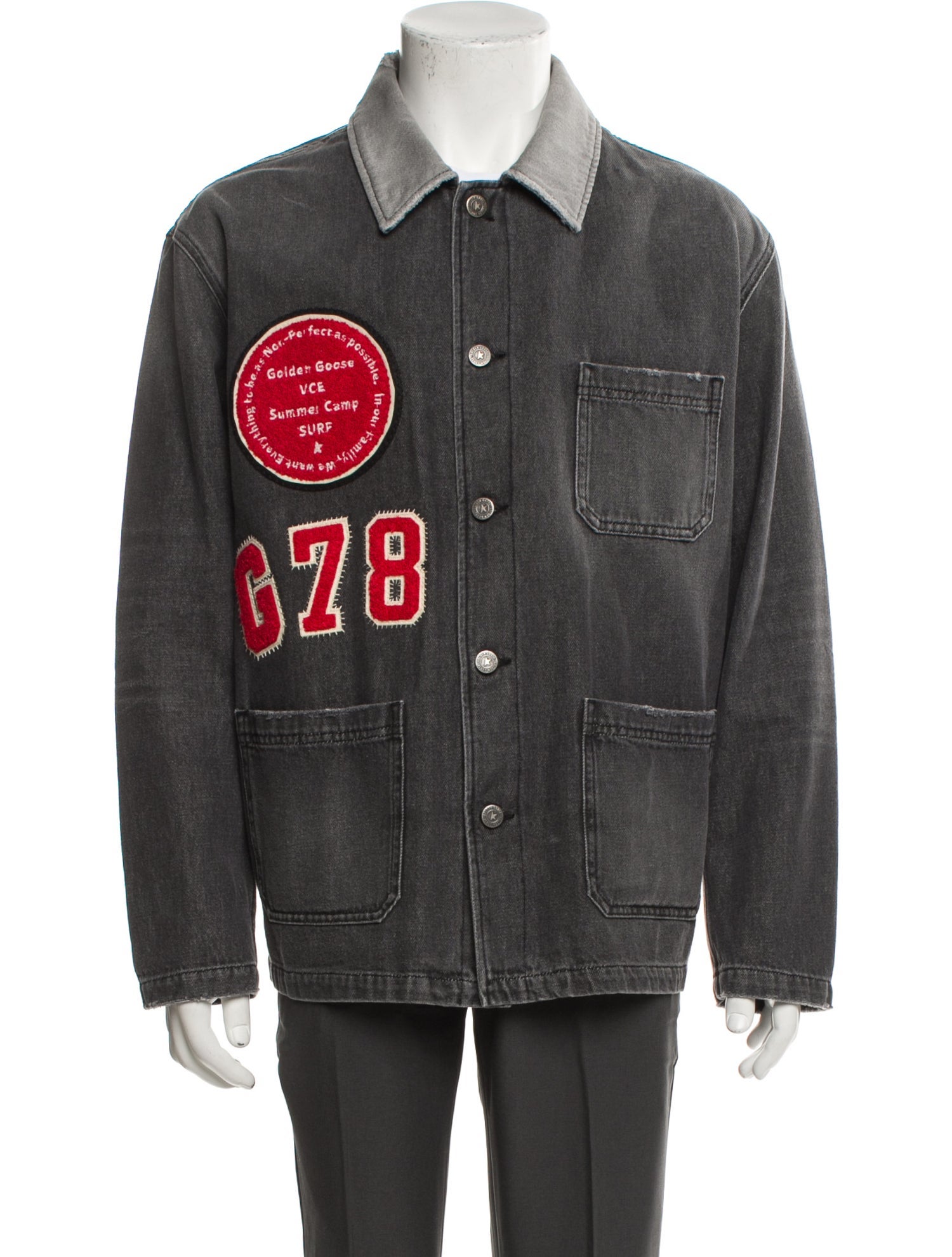 Golden Goose Graphic Print Denim Jacket