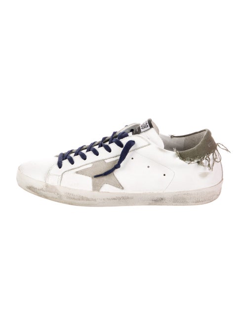 Golden Goose Leather Graphic Print Sneakers