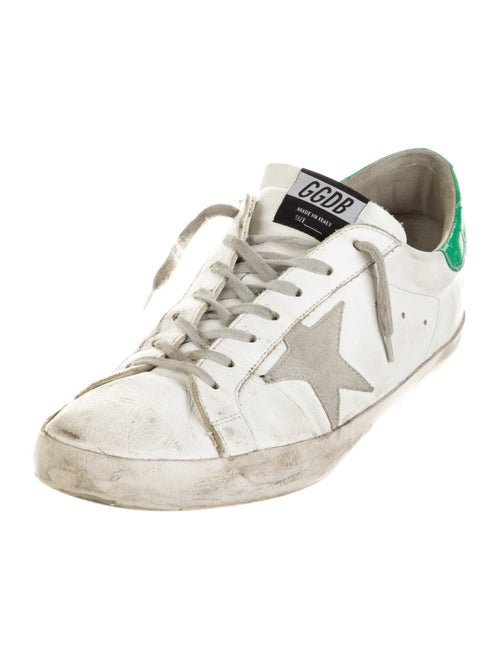 Golden Goose Leather Printed Sneakers
