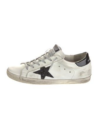 Golden Goose Leather Colorblock Pattern Sneakers