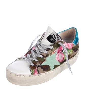 Golden Goose Canvas Printed Sneakers