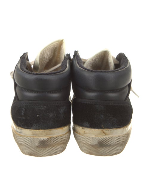 Golden Goose Leather Colorblock Pattern Sneakers