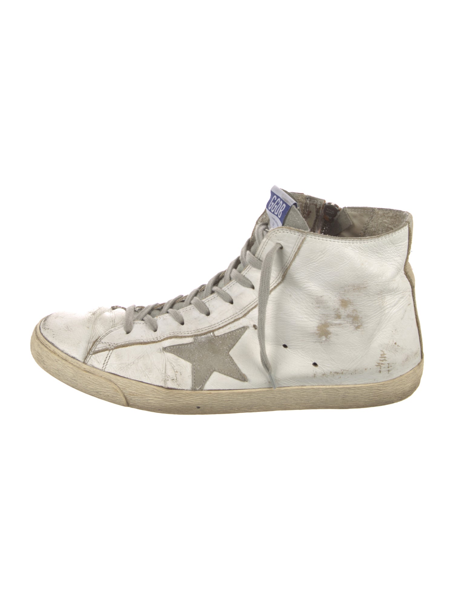 Golden Goose Leather Distressed Accents Sneakers