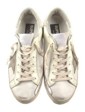 Golden Goose Leather Distressed Accents Sneakers