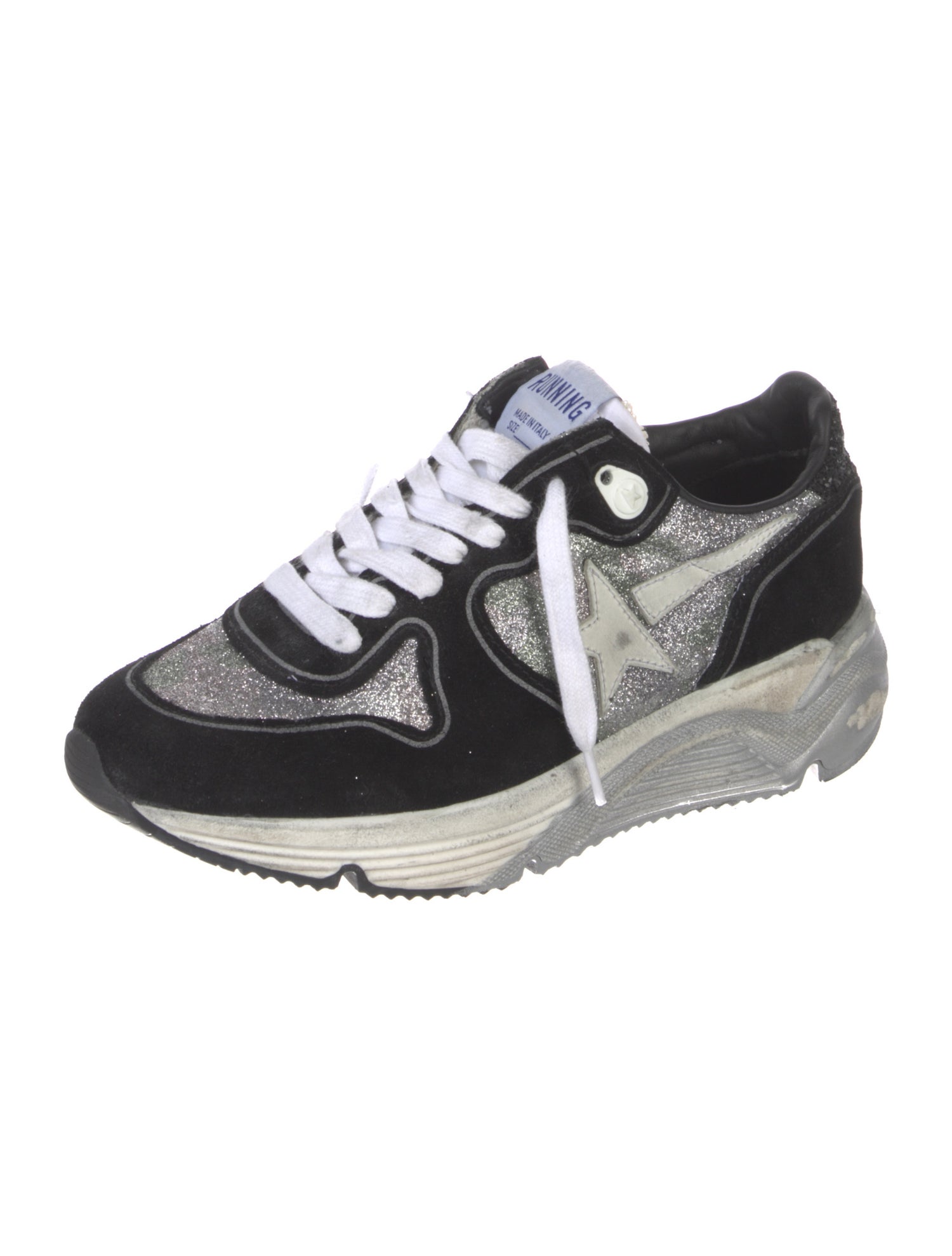 Golden Goose Glitter Printed Sneakers