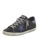 Golden Goose Leather Glitter Accents Sneakers