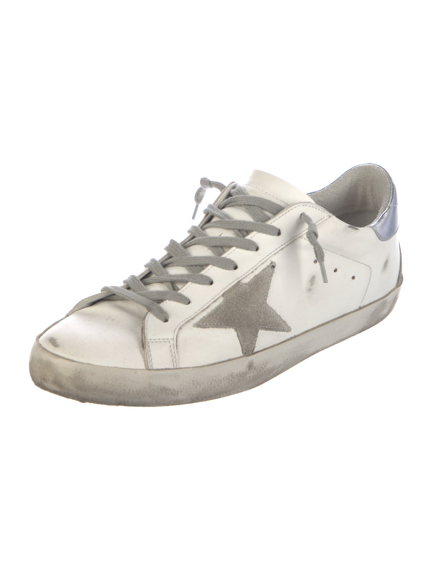 Golden Goose Leather Distressed Accents Sneakers