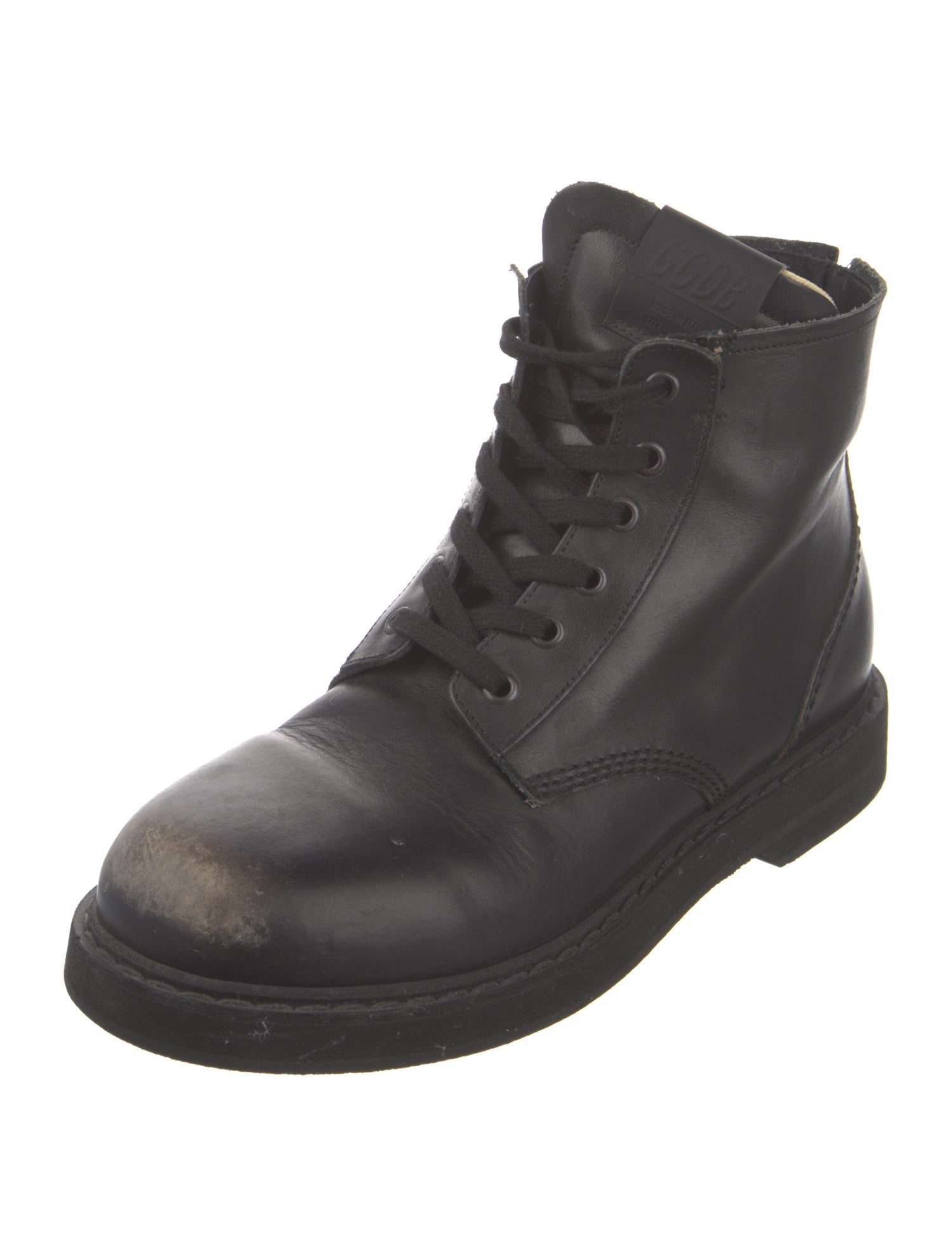 Golden Goose Leather Combat Boots